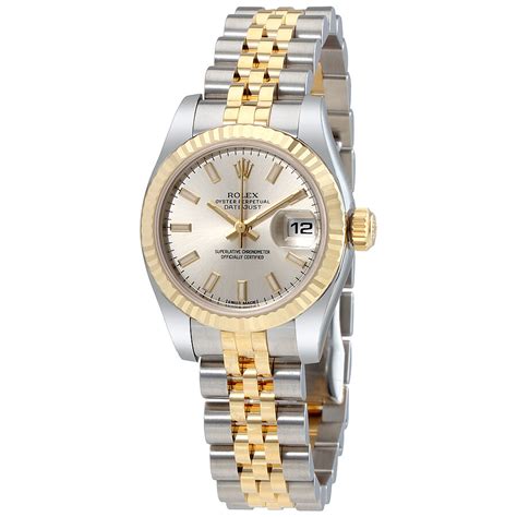 silver and gold rolex women|rolex gold and silver women's.